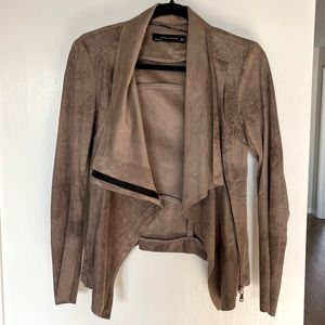 Zara woman suede moto jacket